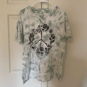 AE Oversized Tie Dye Peace Graphic T-Shirt